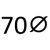 70⌀